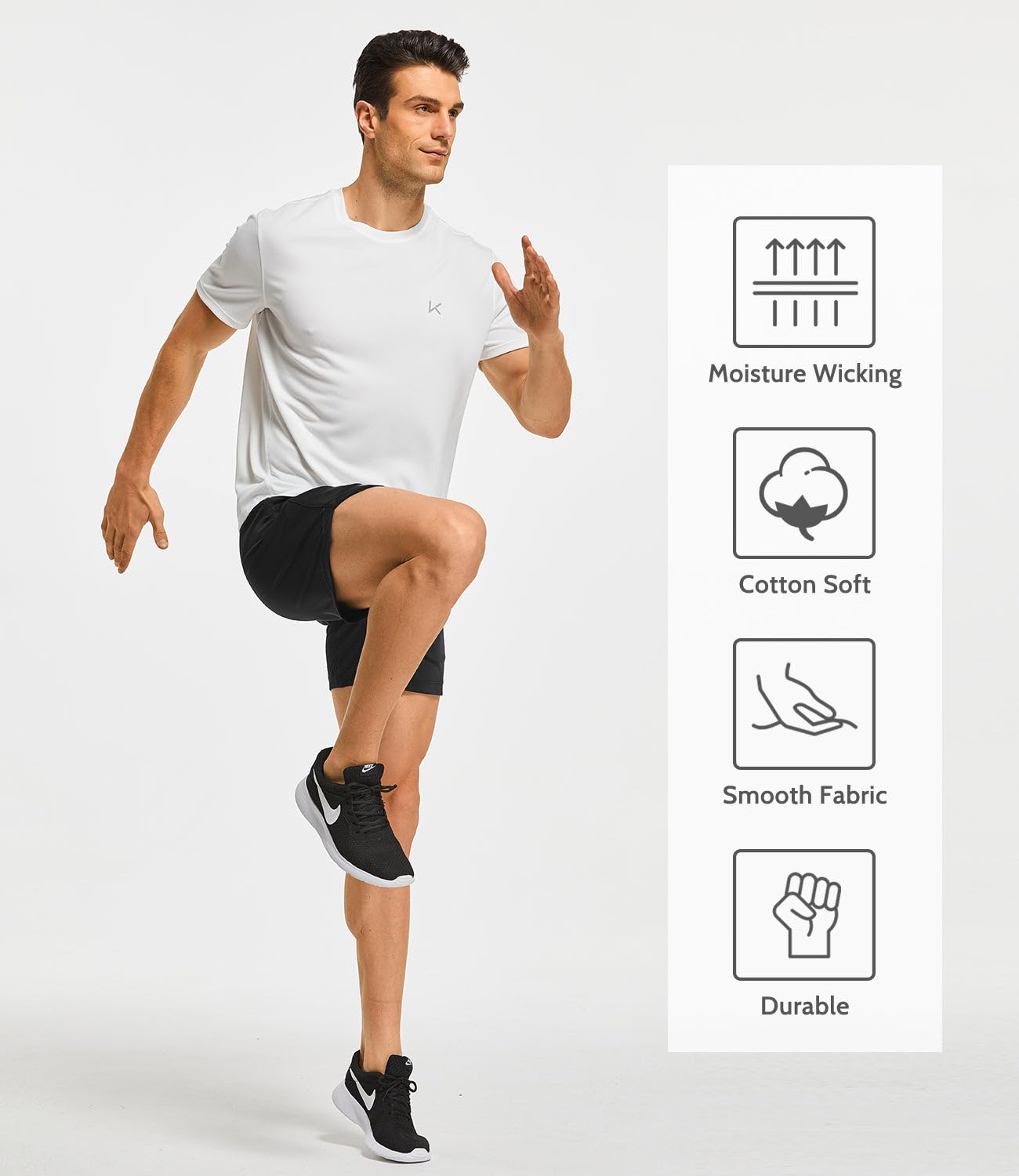 FitsT4 Mens Athletic Shorts 7 Inch Inseam Tennis Workout Running Shorts Zip Pockets for Yoga Gym Training - Image 5