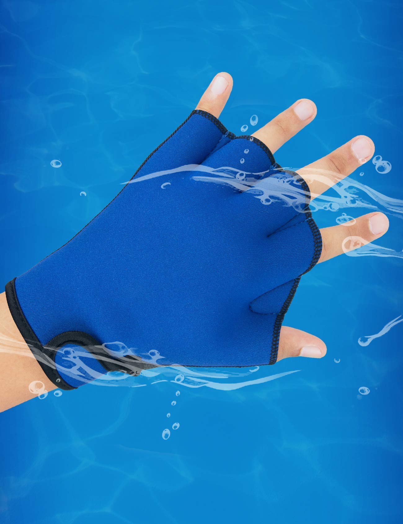 FitsT4 Sports Aqua Gloves Webbed Paddle Swim Gloves Fitness Water Aerobics - Image 7