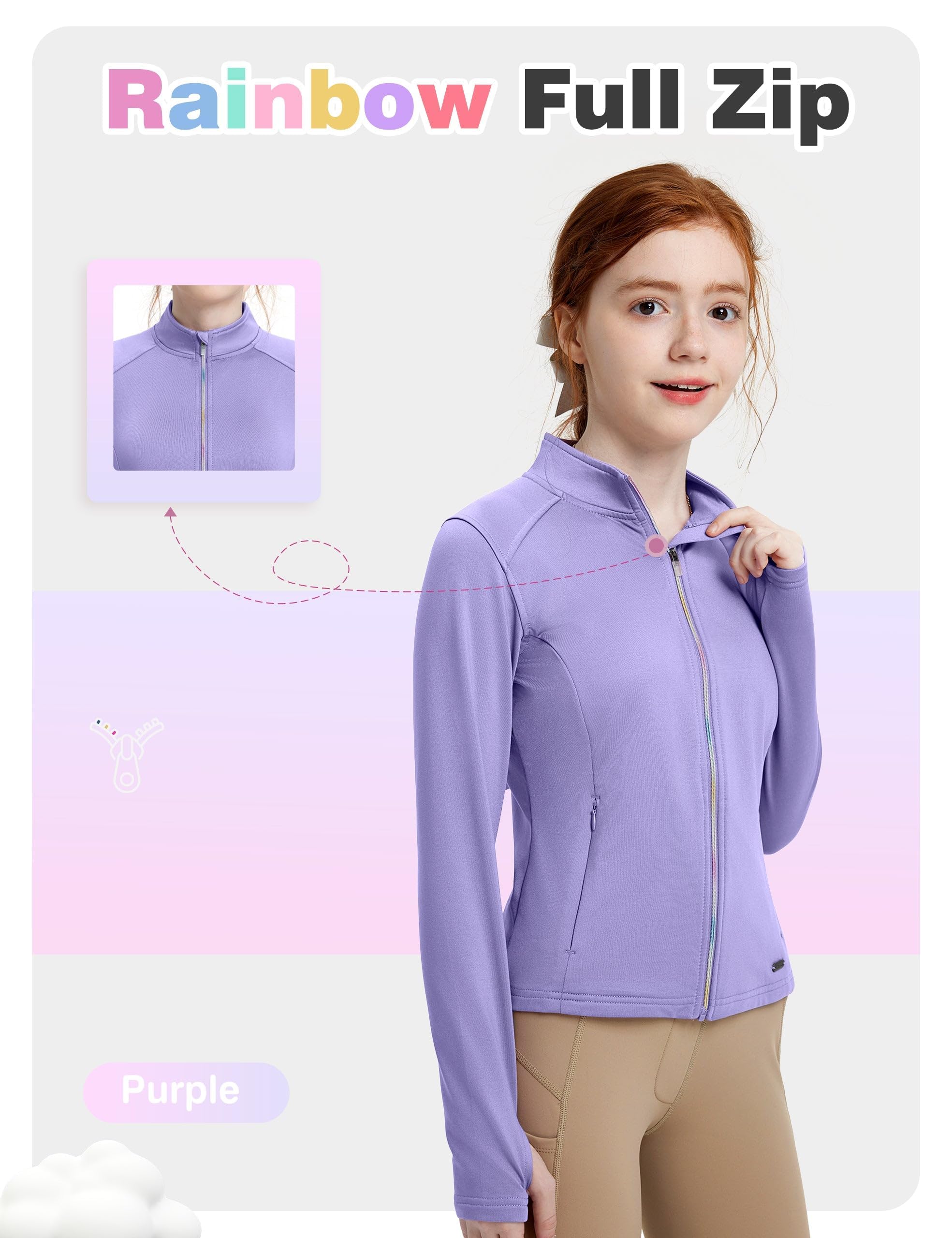 FitsT4 Sports Girls Fleece Equestrian Shirt Horse Riding Jacket Fall Winter Warm Horseback Riding Shirts Athletic Outwear - Image 4