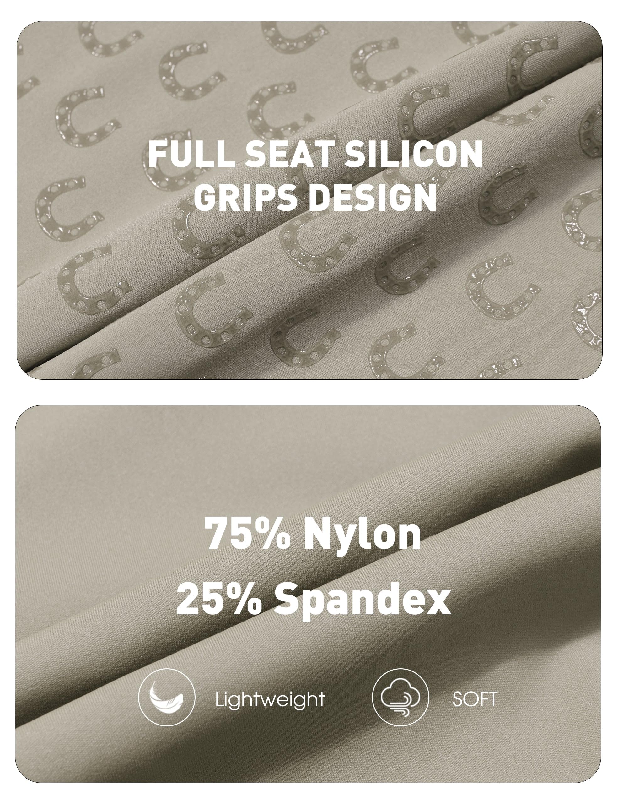 FitsT4 Sports Girls Riding Pants Full Seat High Waist Kids Equestrian Breeches Horse Schooling Tights Zipper Pockets - Image 5