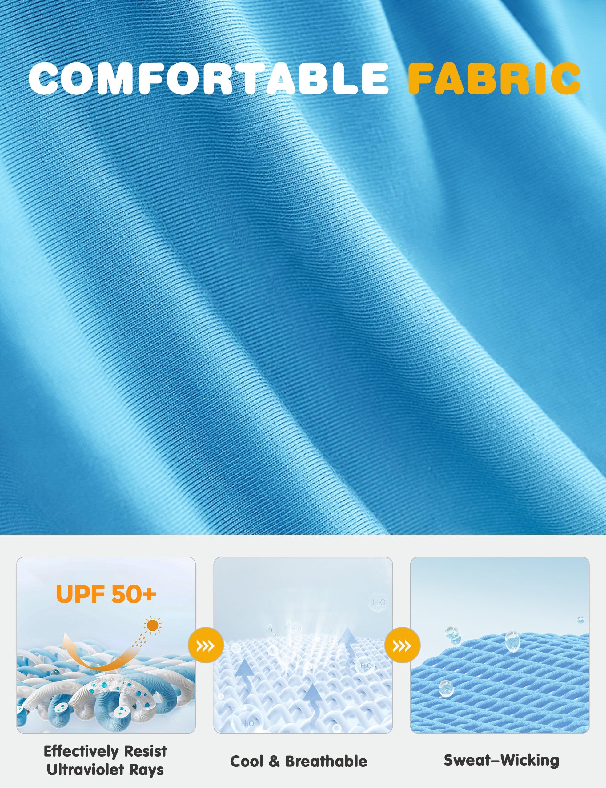 FitsT4 Sports Girls Sun Shirts Long Sleeve Rash Guard UPF 50+ UV Protection Swim Tops - Image 6