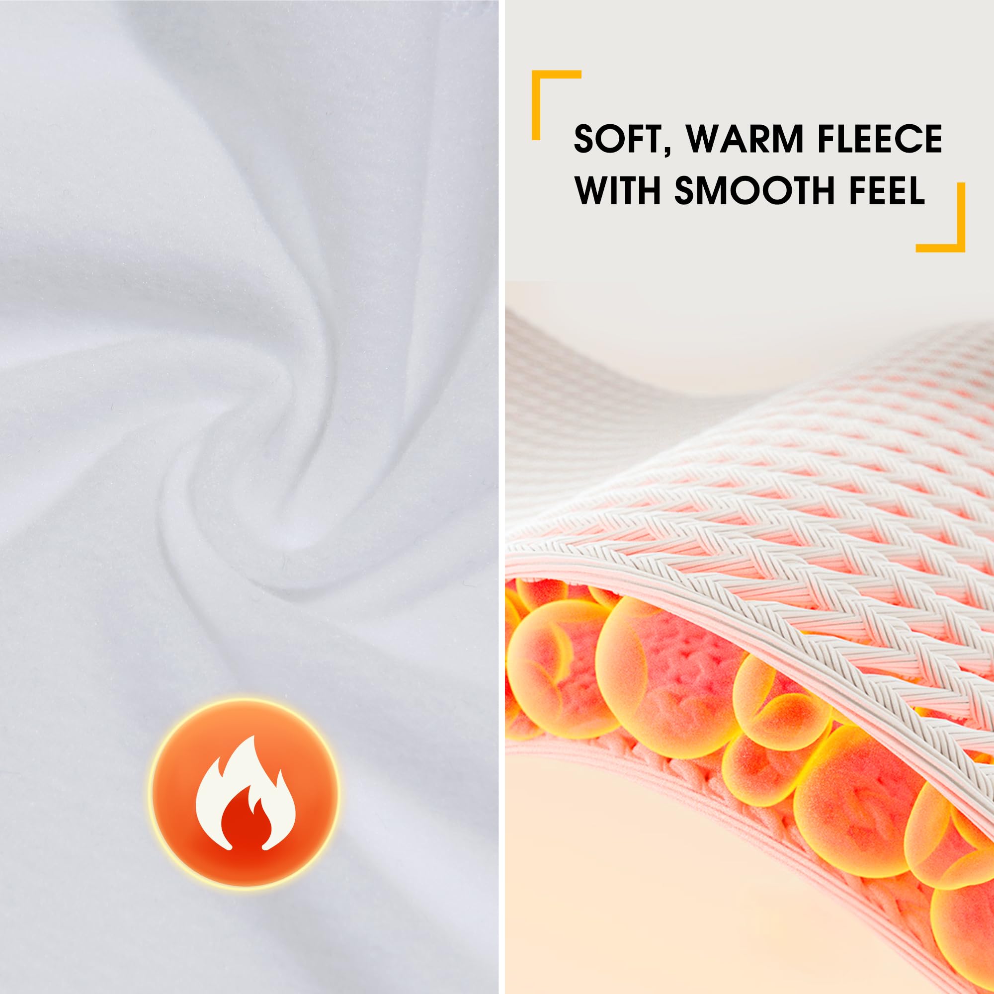 FitsT4 Sports Men's Thermal Shirt Fleece Lined Mock Neck Base Layer Tops - Image 4