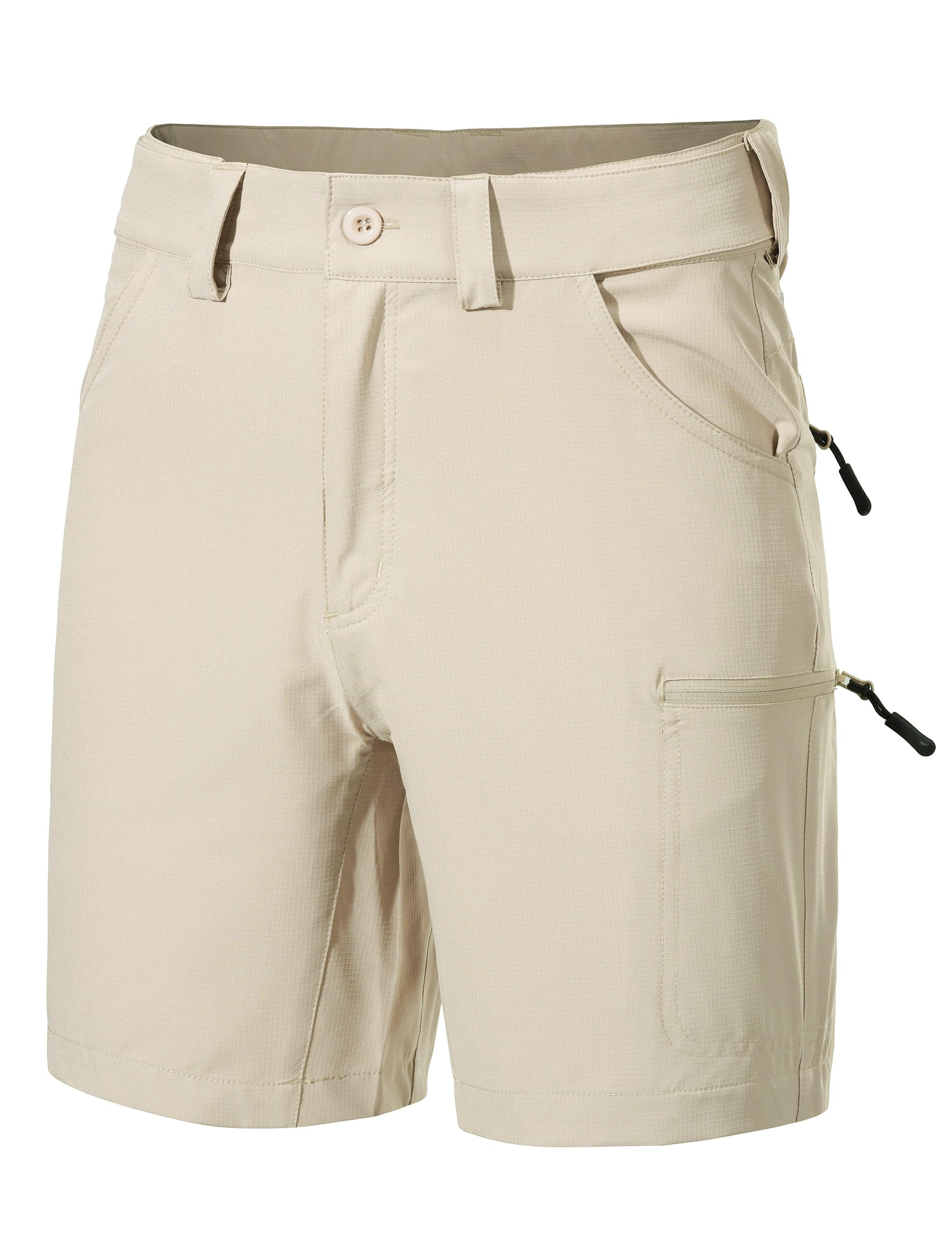 FitsT4 Sports Mens Shorts 7 Inch Inseam Stretch Water Resistant Hiking Cargo Shorts with Elastic Waistband - Image 3