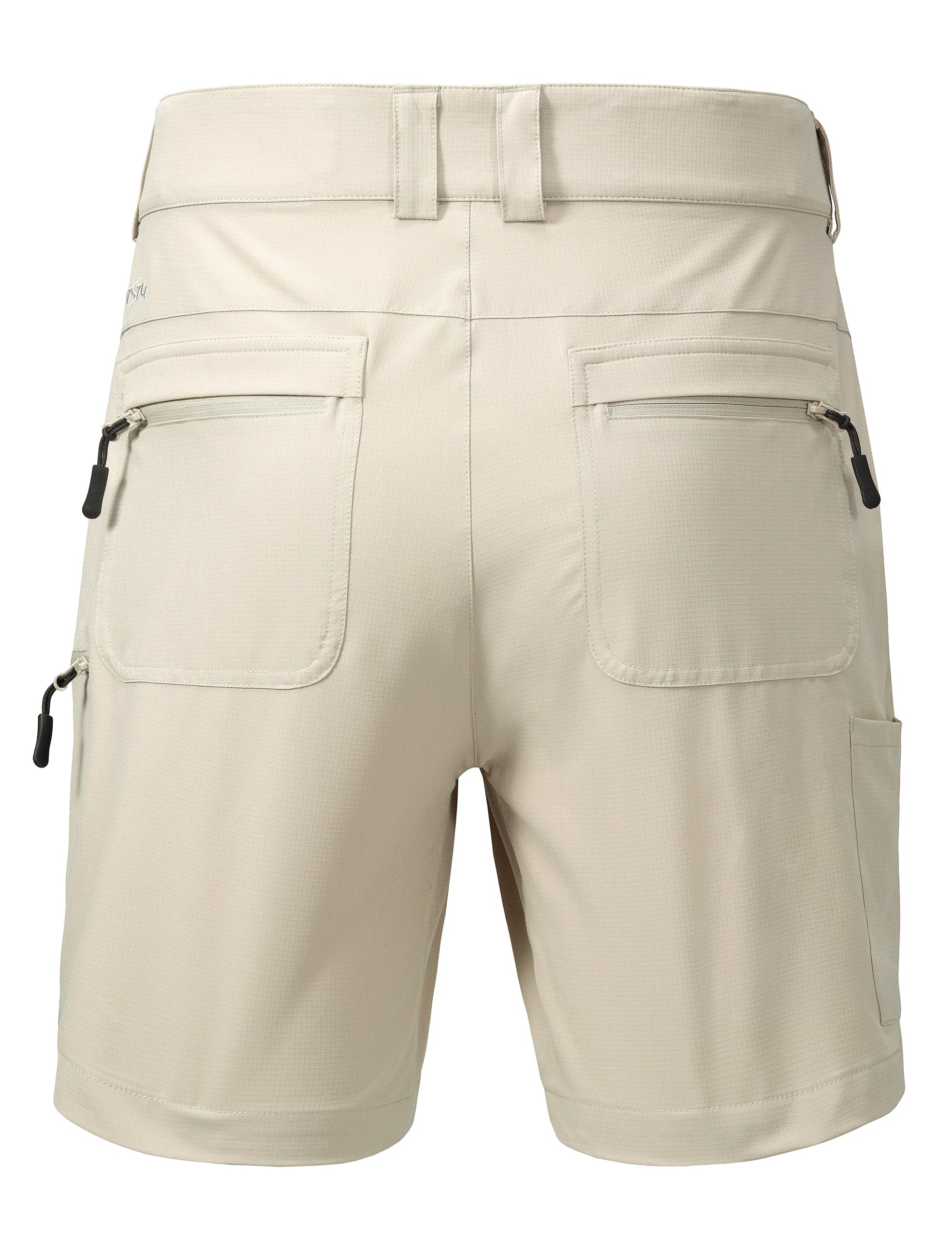 FitsT4 Sports Mens Shorts 7 Inch Inseam Stretch Water Resistant Hiking Cargo Shorts with Elastic Waistband - Image 5