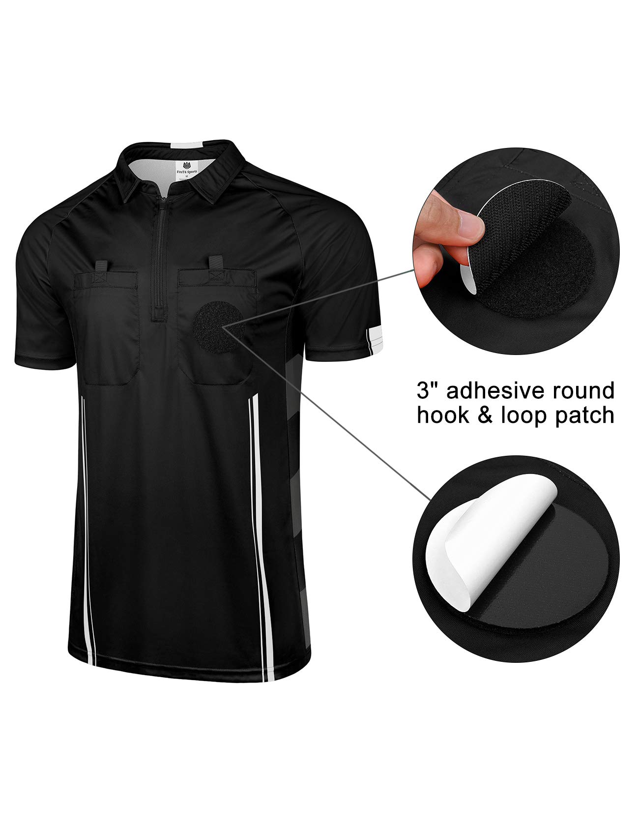 FitsT4 Sports Pro Soccer Referee Jersey Short Sleeve Ref Shirts - Image 6