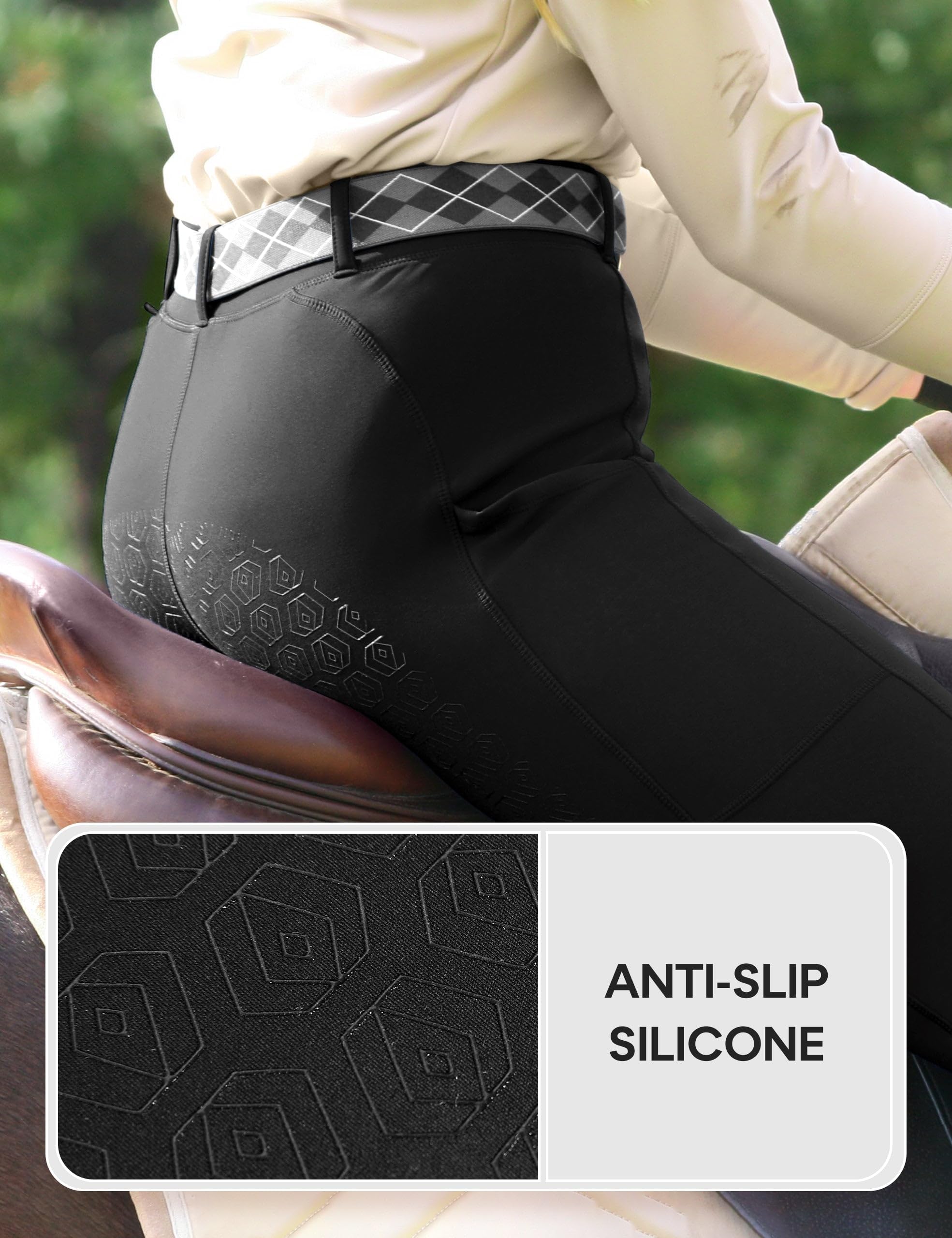 FitsT4 Sports Women's Fleece Lined Bootcut Horse Riding Pants Winter Full Seat Riding Tights with Pockets Equestrian Breeches - Image 4