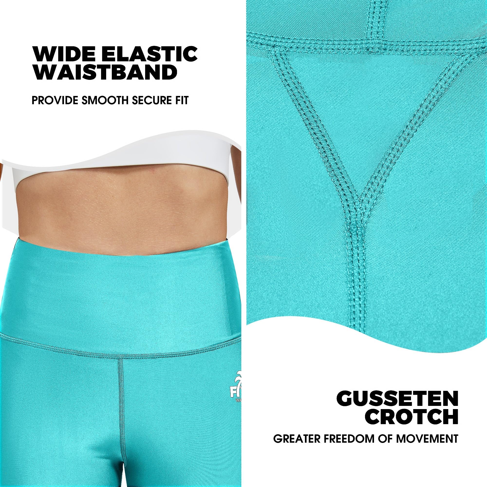 FitsT4 Sports Women's Swimming Leggings UPF 50+ High Waisted with Pockets Swim Pants - Image 5