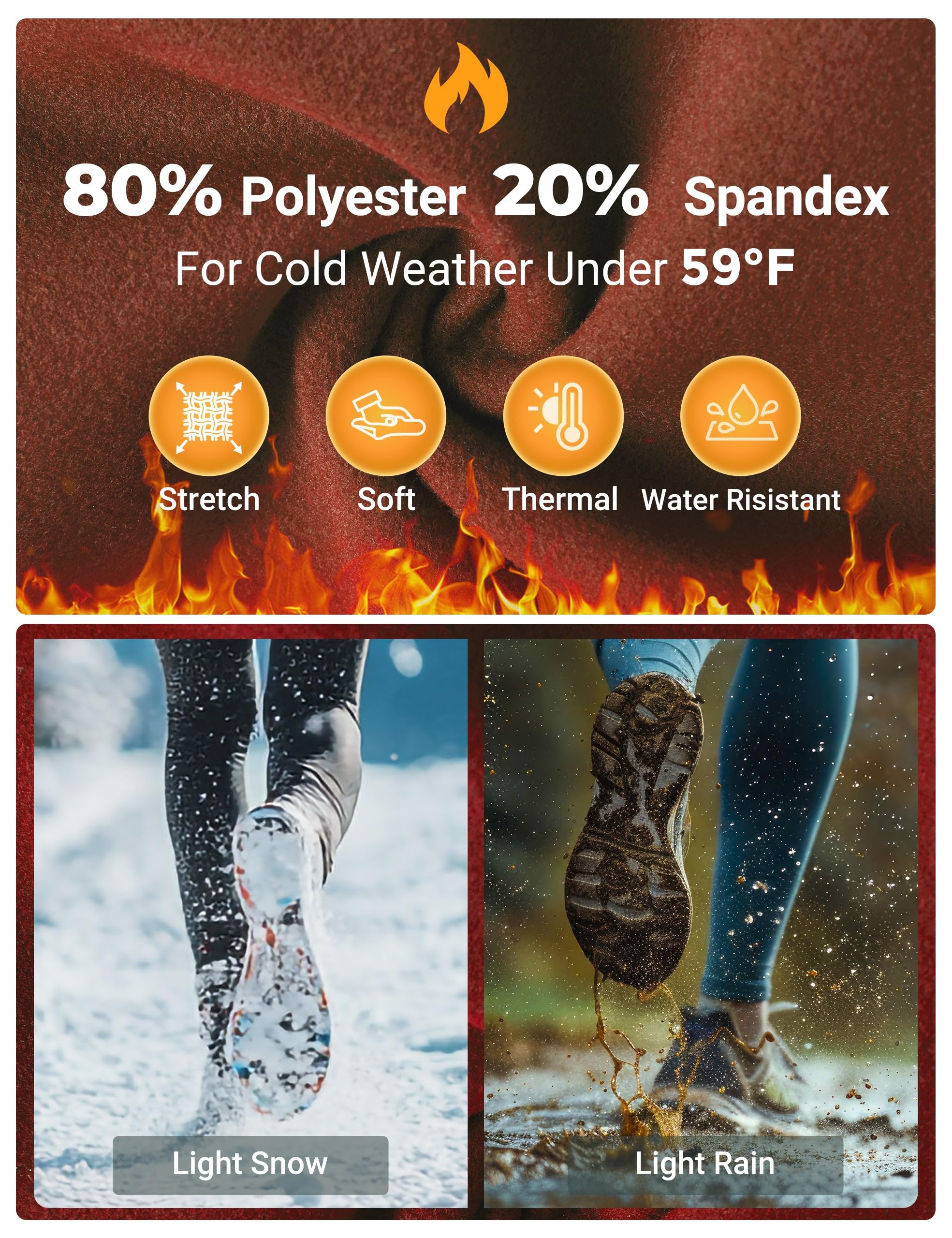 FitsT4 Sports Women's Winter Horse Riding Pants with Zipper Pockets Full Seat Riding Tights Fleece Lined Equestrian Breeches - Image 3