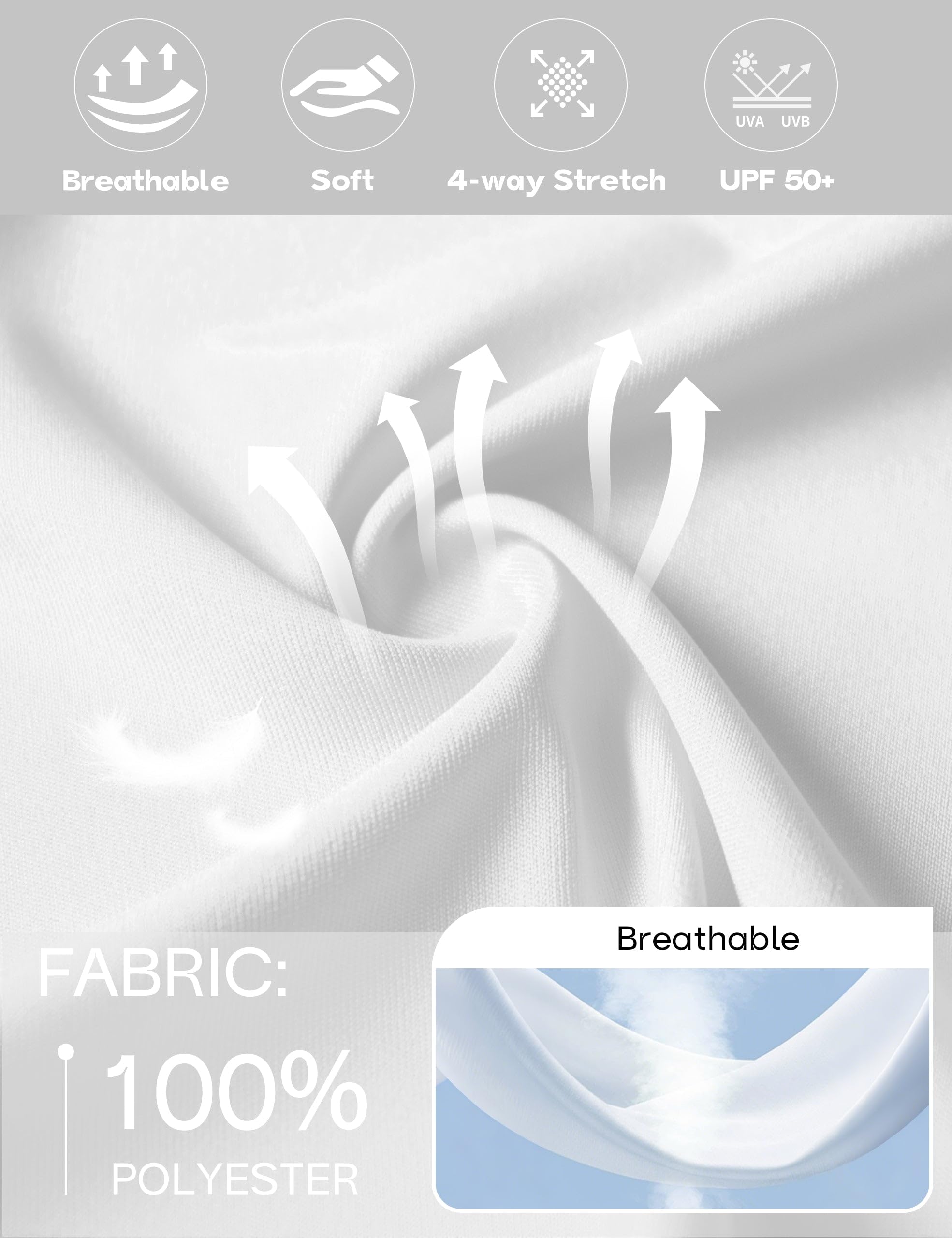 FitsT4 Sports Womens Sun Shirt Long Sleeve Running Tunic Shirts UPF50+ Moisture Wicking Workout Athletic Hiking Tops - Image 6